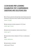 CCSH BOARD PREP LICENSING&NewLine;EXAMINATION TEST COMPREHENSIVE&NewLine;QUESTIONS AND SOLUTIONS 2026