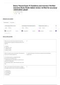 Emory Wound Exam &num;1 Questions and Answers &lpar;Verified Answers&rpar; Study Guide &lpar;latest version verified for accuracy&rpar; &vert; 20252026 Latest&excl;&excl;