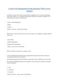 Cvent Event Management Exam Questions With Correct Answers