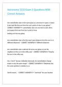 Astronomy 1010 Exam 1 Questions With Correct Answers