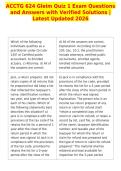 ACCTG 624 Gleim Quiz 1 Exam Questions&NewLine;and Answers with Verified Solutions &vert;&NewLine;Latest Updated 2026