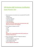 EPA Section 608 Technician Certification &NewLine;Exam Practice Test 