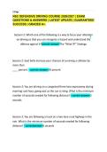 NSC DEFENSIVE DRIVING COURSE 2026&sol;2027 &vert; EXAM&NewLine;QUESTIONS & ANSWERS &vert; LATEST UPDATE &vert; GUARANTEED&NewLine;SUCCESS &vert; GRADED A&plus;&period;