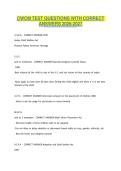 CWCM TEST QUESTIONS WITH CORRECT ANSWERS 2026-2027