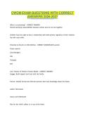 CWCM EXAM QUESTIONS WITH CORRECT ANSWERS 2026-2027