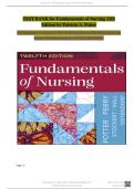 Test bank for fundamentals of nursing 12th edition by patricia a potterTest Bank - Stamler and Yiu's Community Health Nursing&colon; A Canadian Perspective&comma; 6th Edition &lpar;Dosani&comma;2024&rpar; &comma;Newest Edition