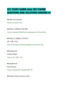 CCT STUDY GUIDE 2026 TEST PAPER&NewLine;QUESTIONS AND SOLUTIONS GRADED A&plus;