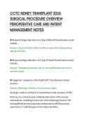CCTC KIDNEY TRANSPLANT 2026&NewLine;SURGICAL PROCEDURE OVERVIEW&NewLine;PERIOPERATIVE CARE AND PATIENT&NewLine;MANAGEMENT NOTES