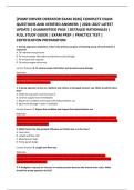 &lbrack;PUMP DRIVER OPERATOR EXAM 2026&rsqb; COMPLETE EXAM &NewLine;QUESTIONS AND VERIFIED ANSWERS &vert; 2026&ndash;2027 LATEST &NewLine;UPDATE &vert; GUARANTEED PASS &vert; DETAILED RATIONALES &vert; &NewLine;FULL STUDY GUIDE &vert; EXAM PREP &vert; PRACTICE TEST &vert; &NewLine;CERTIFICATION PREPARATION 