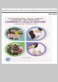 &colon; Community Health Nursing in Canada&colon; A Canadian Perspective&comma; 5th Edition &lpar;Stamler&rpar; &ndash; Complete Test Bank with Questions&comma; Answers&comma; and Rationales