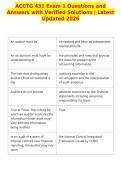 ACCTG 431 Exam 1 Questions and&NewLine;Answers with Verified Solutions &vert; Latest&NewLine;Updated 2026