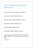 MIS 2113 Final Quiz Exam Questions With Correct Answers&period;