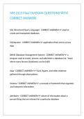 MIS 2113 Final OU EXAM QUESTIONS WITH CORRECT ANSWERS&period;