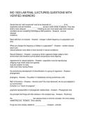 BIO 1503 LAB FINAL &lpar;LECTURES&rpar; QUESTIONS WITH VERIFIED ANSWERS