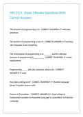 MIS 2113 - Exam 3 Review Questions With Correct Answers&period;