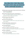 CDA PRACTICE TEST PRACTICE&NewLine;EXAMINATION 2026 QUESTIONS&NewLine;WITH ANSWERS GRADED A&plus;