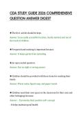 CDA STUDY GUIDE 2026 COMPREHENSIVE&NewLine;QUESTION ANSWER DIGEST