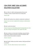 CDA STUDY SHEET 2026 ACCURATE&NewLine;SOLUTION COLLECTION