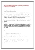QUANTITATIVE METHODS FINAL EXAM QUESTIONS AND CORRECT &NewLine;ANSWERS WITH RATIONALES 