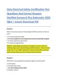 Osha Electrical Safety Certification Test &NewLine;Questions And Correct Answers &NewLine;&lpar;Verified Answers&rpar; Plus Rationales 2026 &NewLine;Q&A &vert; Instant Download Pdf 