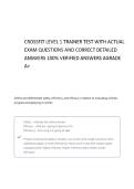 CROSSFIT LEVEL 1 TRAINER TEST EXAM LATEST ACTUAL WITH QUESTIONS AND ANSWERS&NewLine;&NewLine;