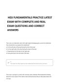 HESI FUNDAMENTALS PRACTICE EXAM LATEST ACTUAL WITH QUESTIONS AND ANSWERS&NewLine;&NewLine;