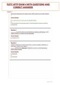 FLETC UPTP EXAM 4 WITH QUESTIONS AND CORRECT ANSWERS