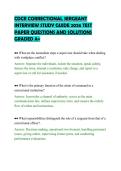 CDCR CORRECTIONAL SERGEANT&NewLine;INTERVIEW STUDY GUIDE 2026 TEST&NewLine;PAPER QUESTIONS AND SOLUTIONS&NewLine;GRADED A&plus;
