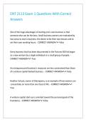 ENT 2113 Exam 1 Questions With Correct Answers&period;