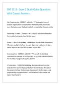 ENT 2113 - Exam 2 Study Guide Questions With Correct Answers