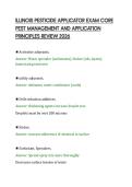 ILLINOIS PESTICIDE APPLICATOR EXAM CORE&NewLine;PEST MANAGEMENT AND APPLICATION&NewLine;PRINCIPLES REVIEW 2026