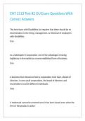 ENT 2113 Test -2 OU Exam Questions With Correct Answers