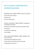 ENT 2113 EXAM 1 QUESTIONS WITH COMPLETE SOLUTIONS&period;