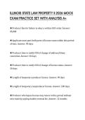 ILLINOIS STATE LAW PROPERTY II 2026 MOCK&NewLine;EXAM PRACTICE SET WITH ANALYSIS A&plus;