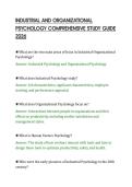 INDUSTRIAL AND ORGANIZATIONAL&NewLine;PSYCHOLOGY COMPREHENSIVE STUDY GUIDE&NewLine;2026