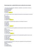 Pharmacology Exam 1 updated 2026 final exam verified with correct answers
