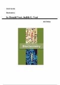 Test Bank for Biochemistry&comma; 4th Edition by Donald Voet&comma; Judith G&period; Voet All Chapters 