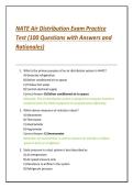 &NewLine;NATE Air Distribution Exam Practice &NewLine;Test &lpar;100 Questions with Answers and &NewLine;Rationales&rpar; 