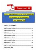 CHEM 210 Biochemistry Module 1 to 8 Exams' & Final Exam &lpar;2026 &sol; 2027&rpar; Portage Learning Questions and Verified Answers&comma; 100&percnt; Guarantee Pas&NewLine;
