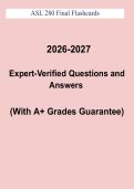 ASL 280 Final Flashcards PDF &vert; American Sign Language Study Guide & Practice Review &lpar;2026&ndash;2027&rpar;