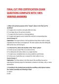 FINAL CUT PRO CERTIFICATION EXAM QUESTIONS COMPLETE WITH 100&percnt; VERIFIED ANSWERS