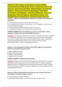 GEOG101 World Regional Geography Updated 2026 &vert; Comprehensive Study Guide&comma; Practice Exam Questions and Answers&comma; Exam Prep Test Bank&comma; Global Regions and Spatial Patterns&comma; Physical and Human Geography&comma; Population Distribution and Migration&comma; Climate and Biom