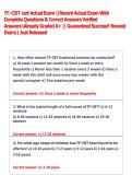 TF-CBT cert Actual Exam &vert;&vert;Recent Actual Exam With &NewLine;Complete Questions & Correct Answers Verified &NewLine;AnswersAlready Graded A&plus; &vert;&vert; Guaranteed Success&excl;&excl; Newest &NewLine;Exam&vert;&vert; Just Released 