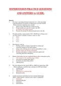 HYPERTENSION PRACTICE QUESTIONS AND ANSWERS A&plus; GUIDE&period;