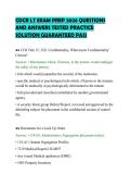 CDCR LT EXAM PREP 2026 QUESTIONS&NewLine;AND ANSWERS TESTED PRACTICE&NewLine;SOLUTION GUARANTEED PASS&NewLine;