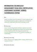 INFORMATION TECHNOLOGY&NewLine;MANAGEMENT EXAM 2026 CERTIFICATION&NewLine;ASSESSMENT BLUEPRINT VERIFIED&NewLine;GOVERNANCE SYSTEM