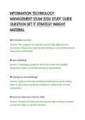 INFORMATION TECHNOLOGY&NewLine;MANAGEMENT EXAM 2026 STUDY GUIDE&NewLine;QUESTION SET IT STRATEGY INSIGHT&NewLine;MATERIAL&NewLine;
