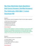 Nyc Dcas Electrician Exam Questions &NewLine;And Correct Answers &lpar;Verified Answers&rpar; &NewLine;Plus Rationales 2026 Q&A &vert; Instant &NewLine;Download Pdf