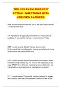 TED 105 EXAM 2026&sol;2027 &NewLine;ACTUAL QUESTIONS WITH &NewLine;VERIFIED ANSWERS&period;