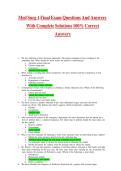 Med Surg 1 Final Exam Questions And Answers With Complete Solutions 100- Correct Answers&period;